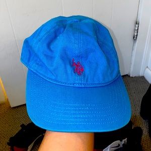Womens blue and pink polo summer hat